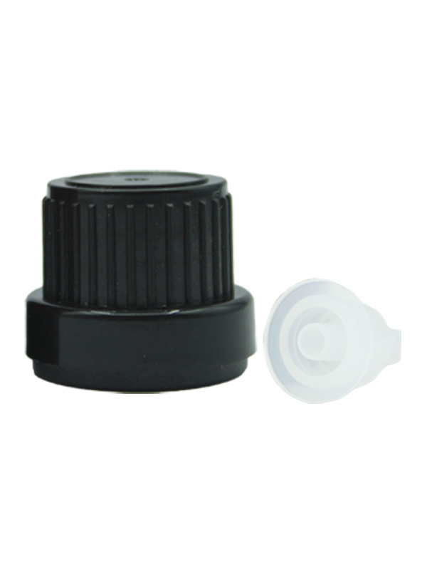 18MM - Type 2 - Black-Dropper Cap with Small Hole Dropper Set